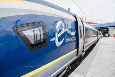 Eurostar logo at the station