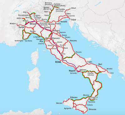 Rail Map Italy