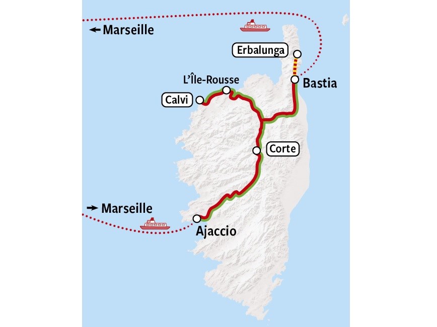 Korsika Tour | Karte
