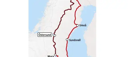 Inlandsbanan | Kaart