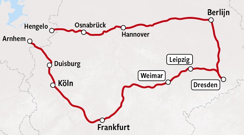 Weimar / Leipzig / Dresden | Kaart