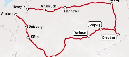 Weimar / Leipzig / Dresden | Kaart