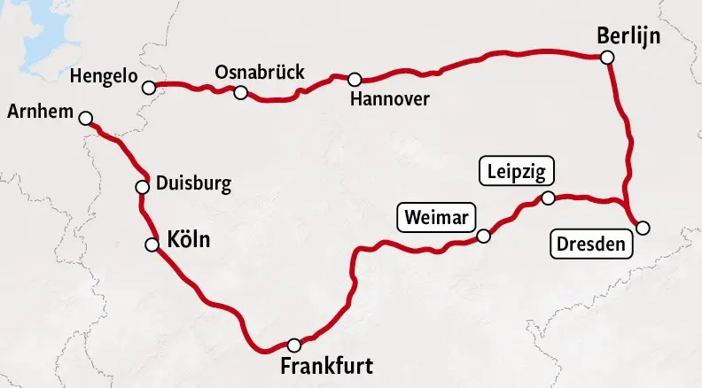 Weimar / Leipzig / Dresden | Kaart