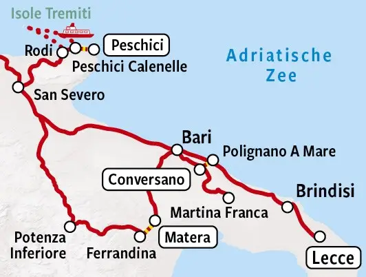 Apulië en Basilicata | Kaart