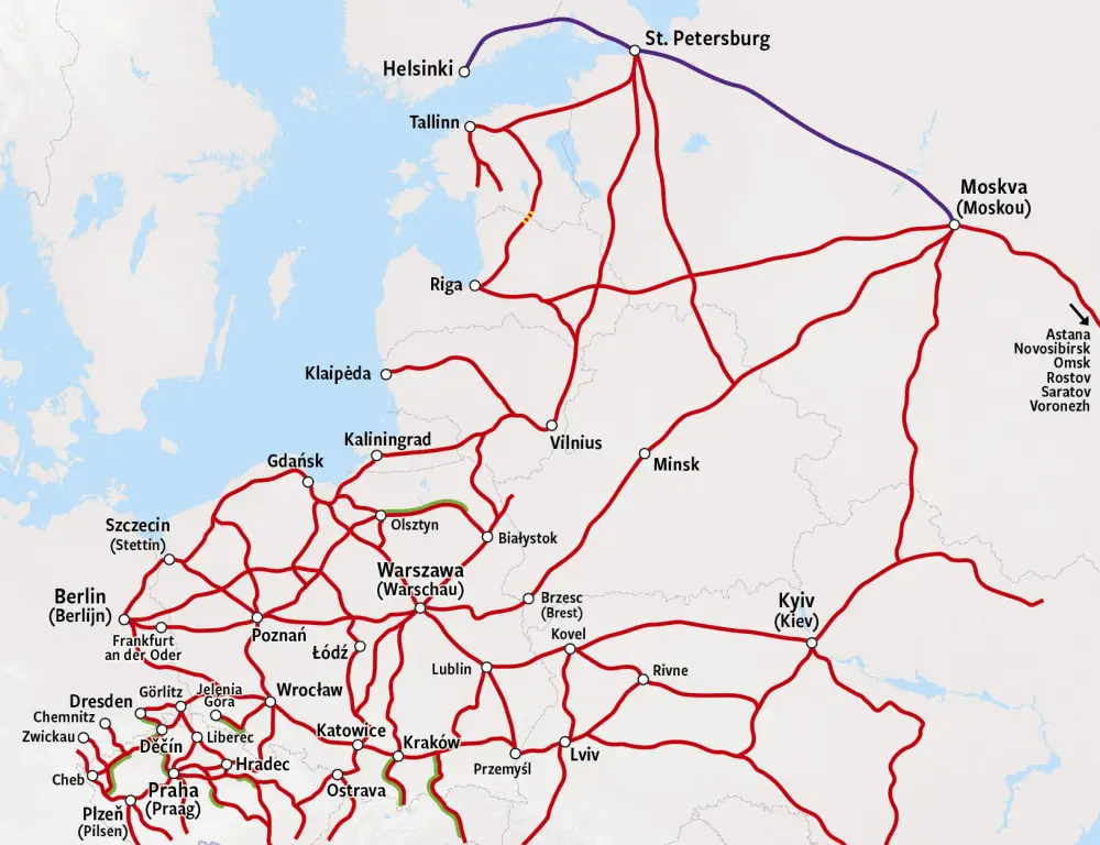 Rail Map Eastern Europe | All Cheap Train Tickets in Europe