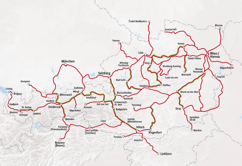 Rail Map Austria | All Cheap Train Tickets in Europe
