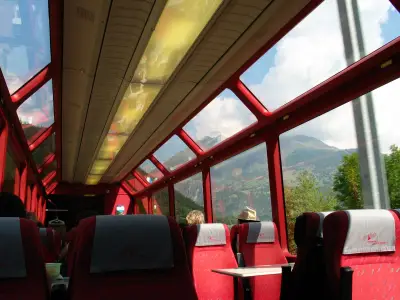 Glacier Express - Interior - Second Class Panoramic Windows