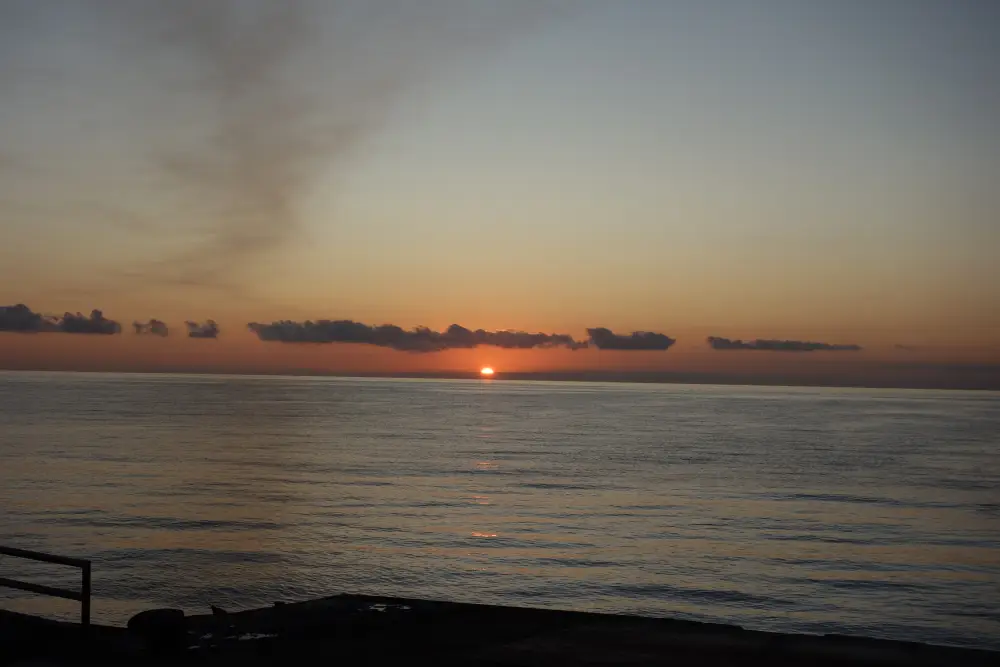 Italie per trein - Zonsopgang