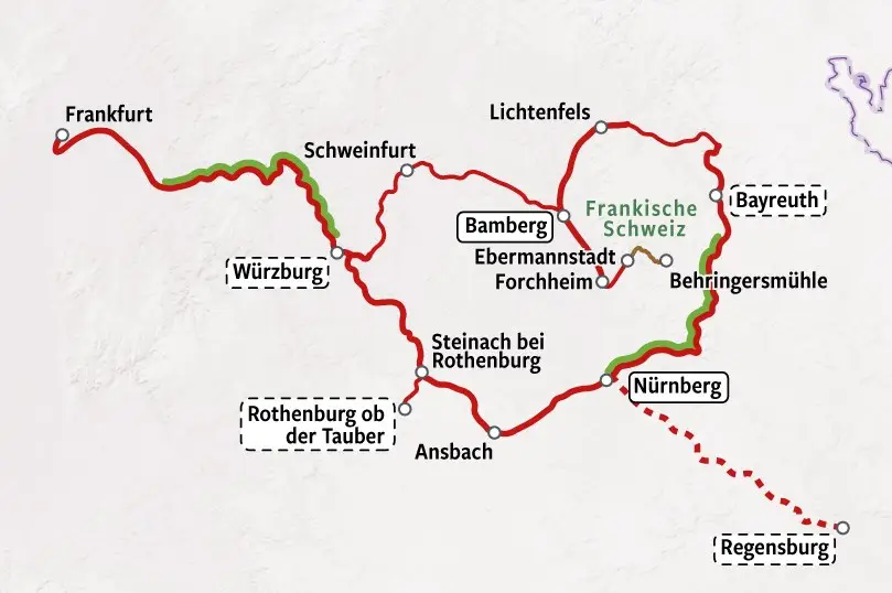 UNESCO Steden Beieren | Kaart