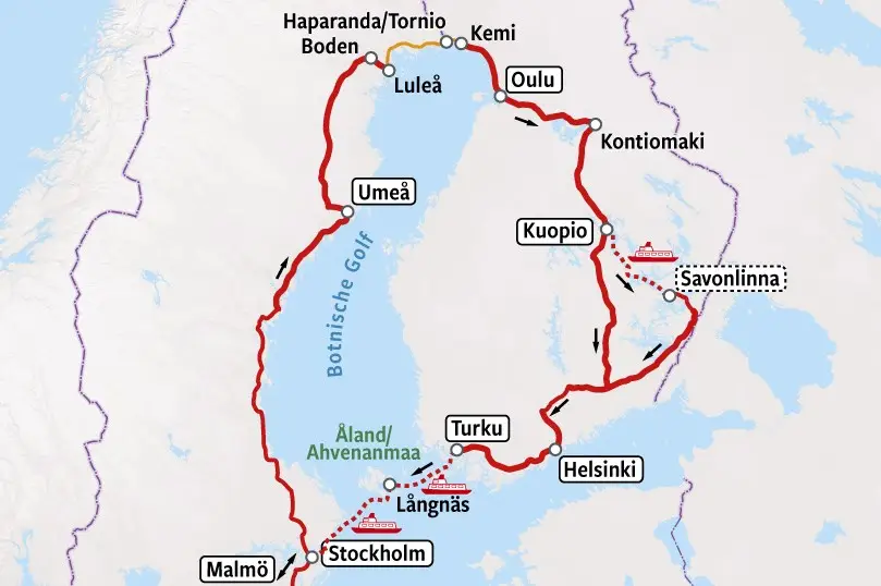 Botniabanen en Finland | Kaart