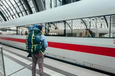 Interrail / Eurail - Backpacker waiting for ICE train