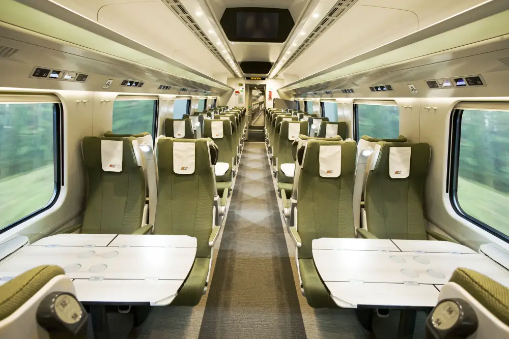 Poland by train - Interior High Speed Train 2