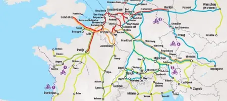 Trein en fiets - Kaart van alle treinen die fietsen meenemen