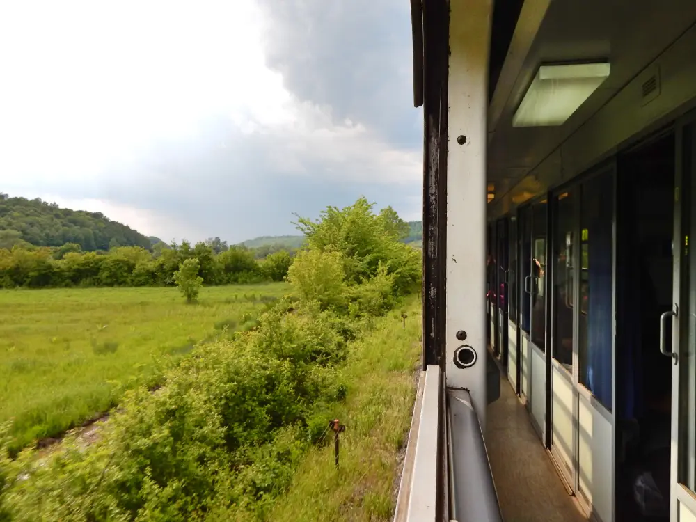 Croatia by train - View from the window, night train Zagreb