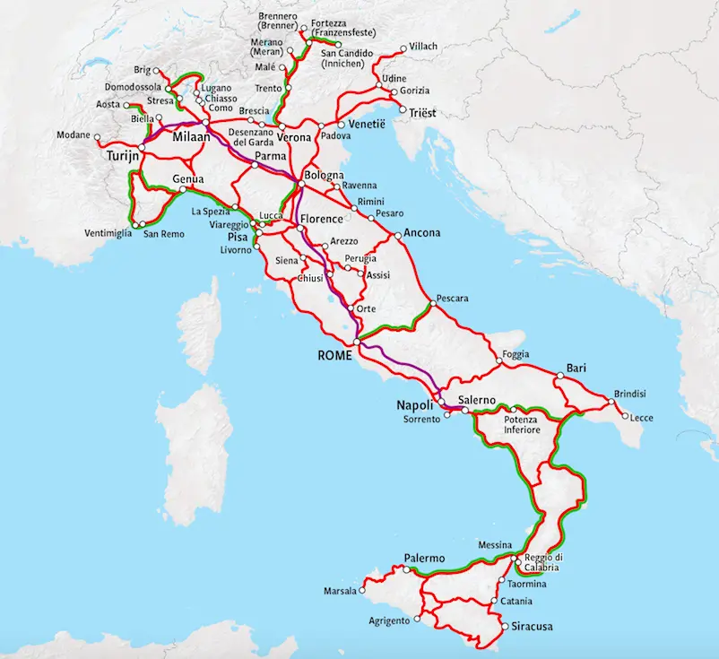 Rail Map Italy | All Cheap Train Tickets in Europe