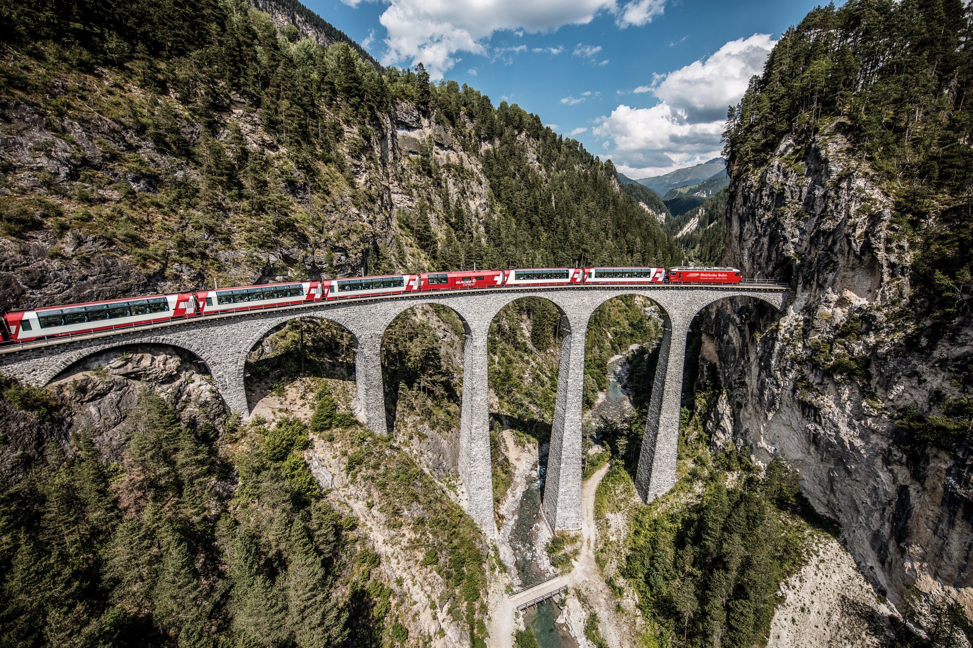 Grisons and Glacier Express | Rail Tour Switzerland | Landwasser Viaduct