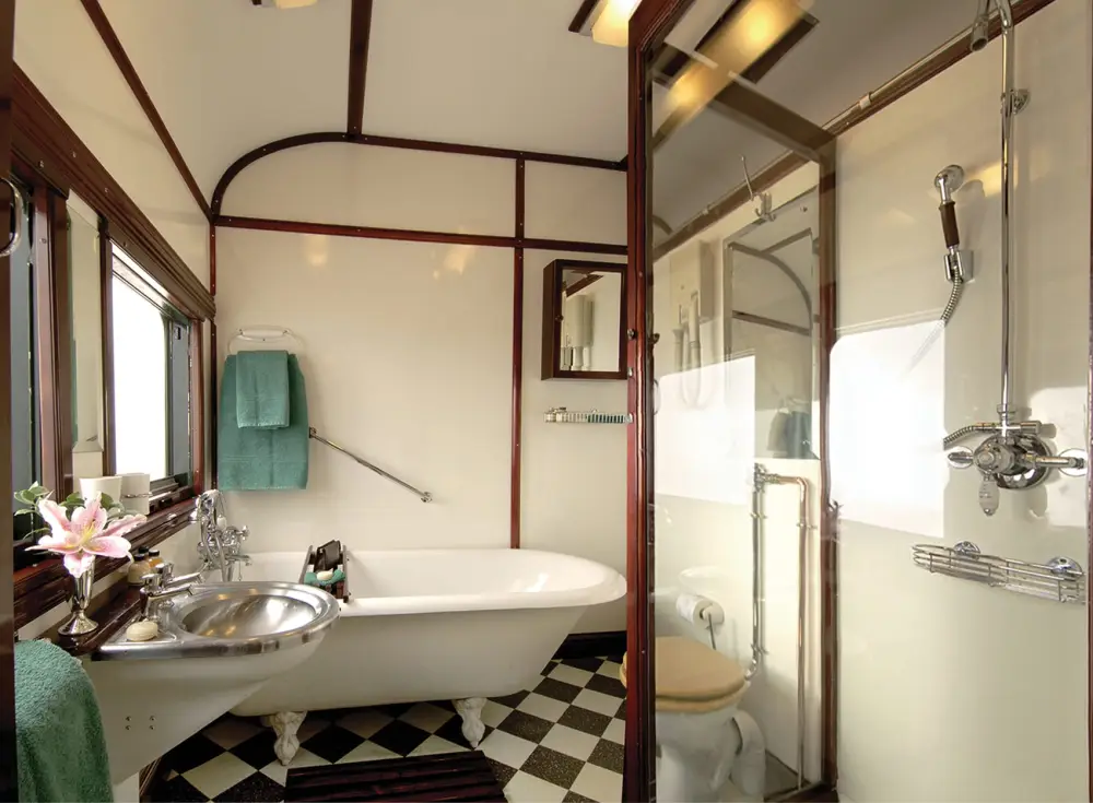Rovos Rail: Dar es Salaam and Cape Town - Royal Suite Bathroom