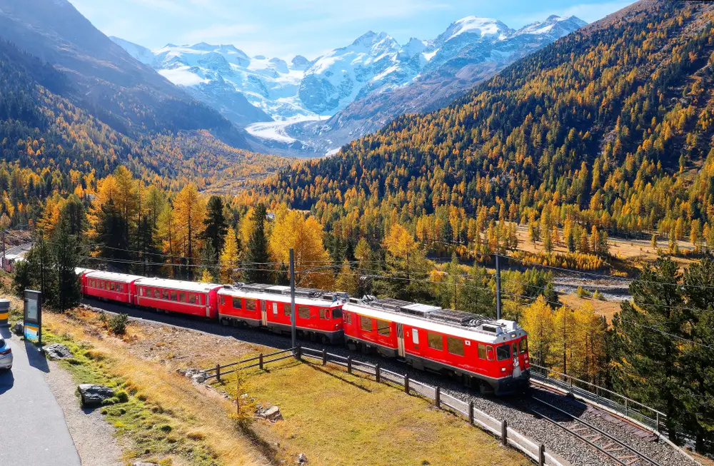 Bernina Express Herfst Pontresina