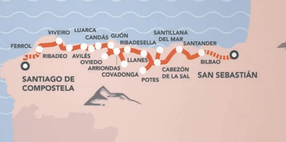 El Transcantabrico | EL Lujo - Map