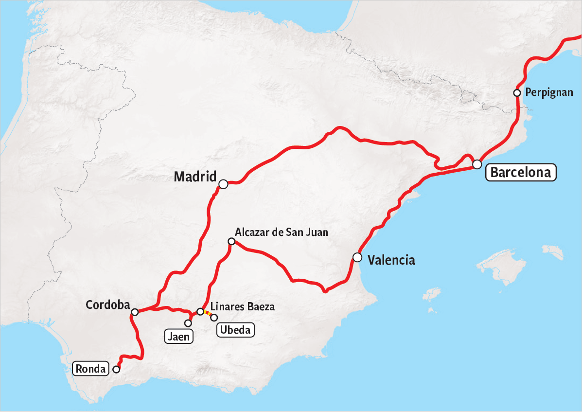 Map Paradores Andalusie nieuw
