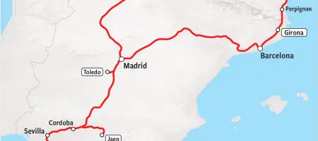 Map Paradores Noord zuid nieuw