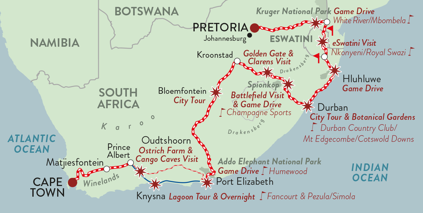 Rovos Rail | African Collage | Kaart