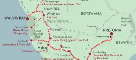 Rovos Rail | Namibia Safari | Kaart