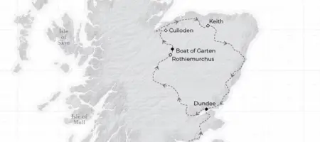 Belmond Royal Scotsman | Taste of the Highlands | Kaart