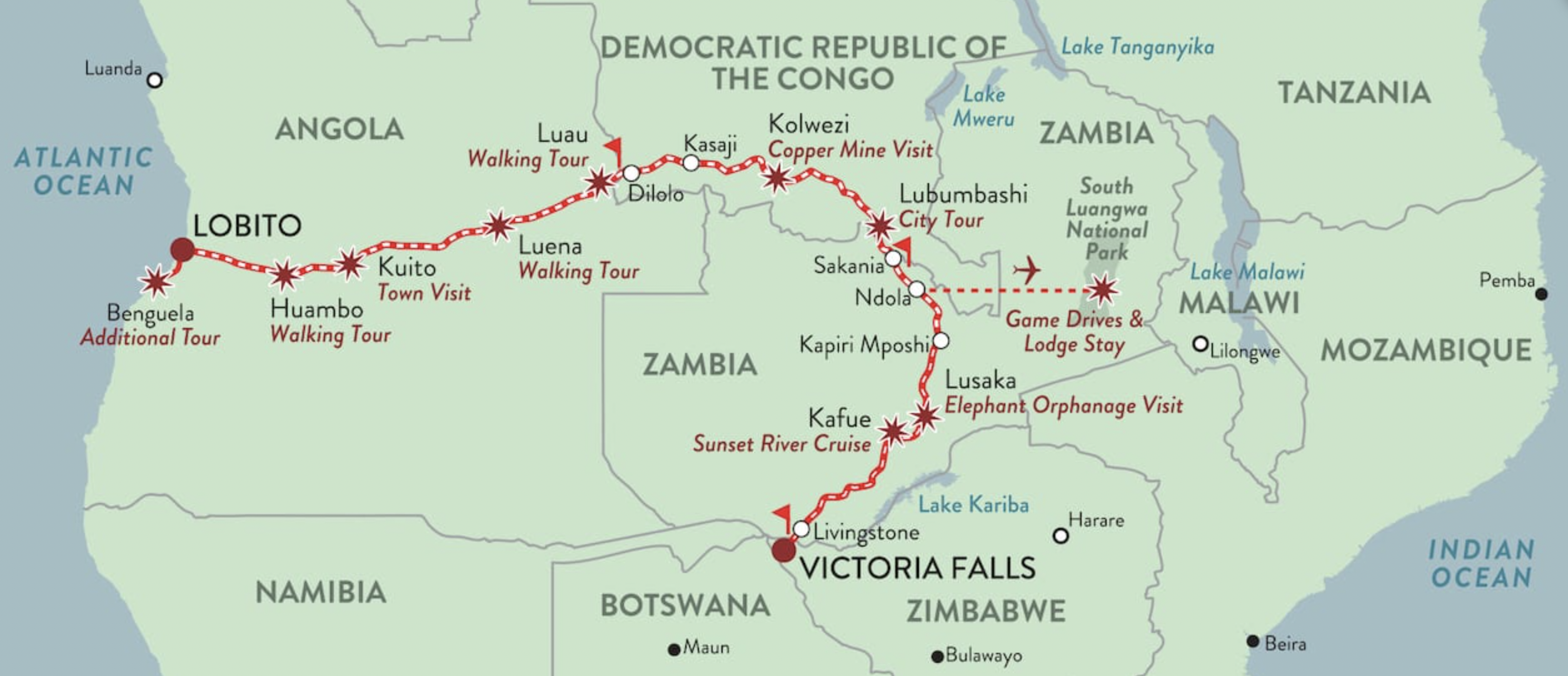 Rovos | Copper Trail | Kaart