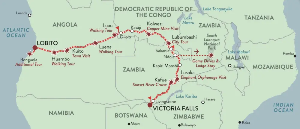 Rovos | Copper Trail | Kaart