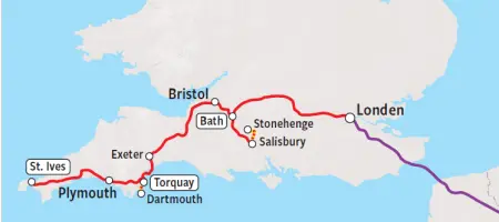 Map Groepsreis Zuid-Engeland