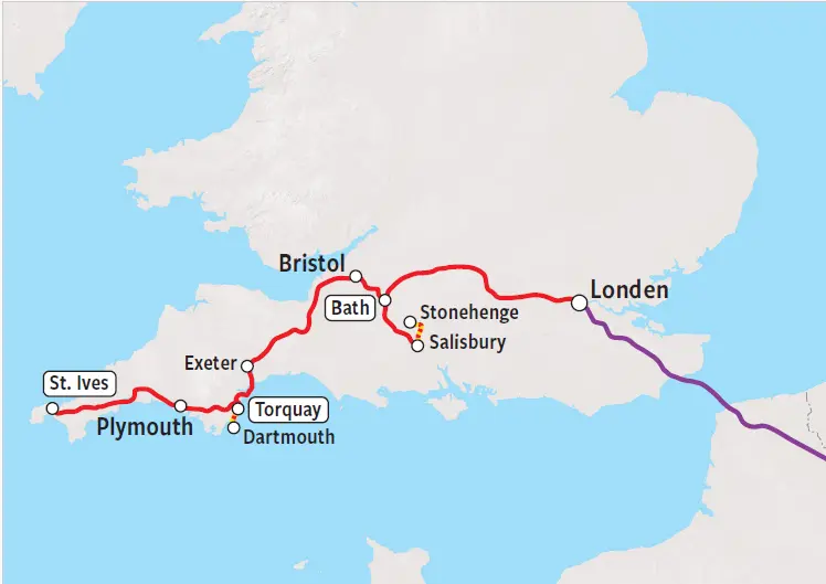 Map Groepsreis Zuid-Engeland