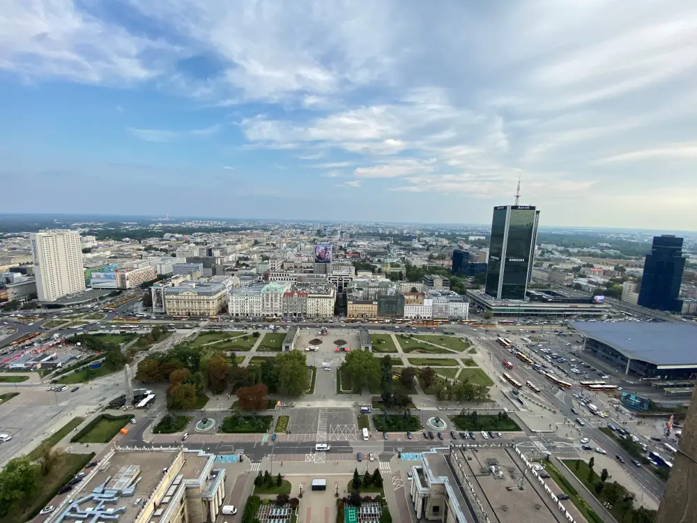 Uitzicht in Warschau