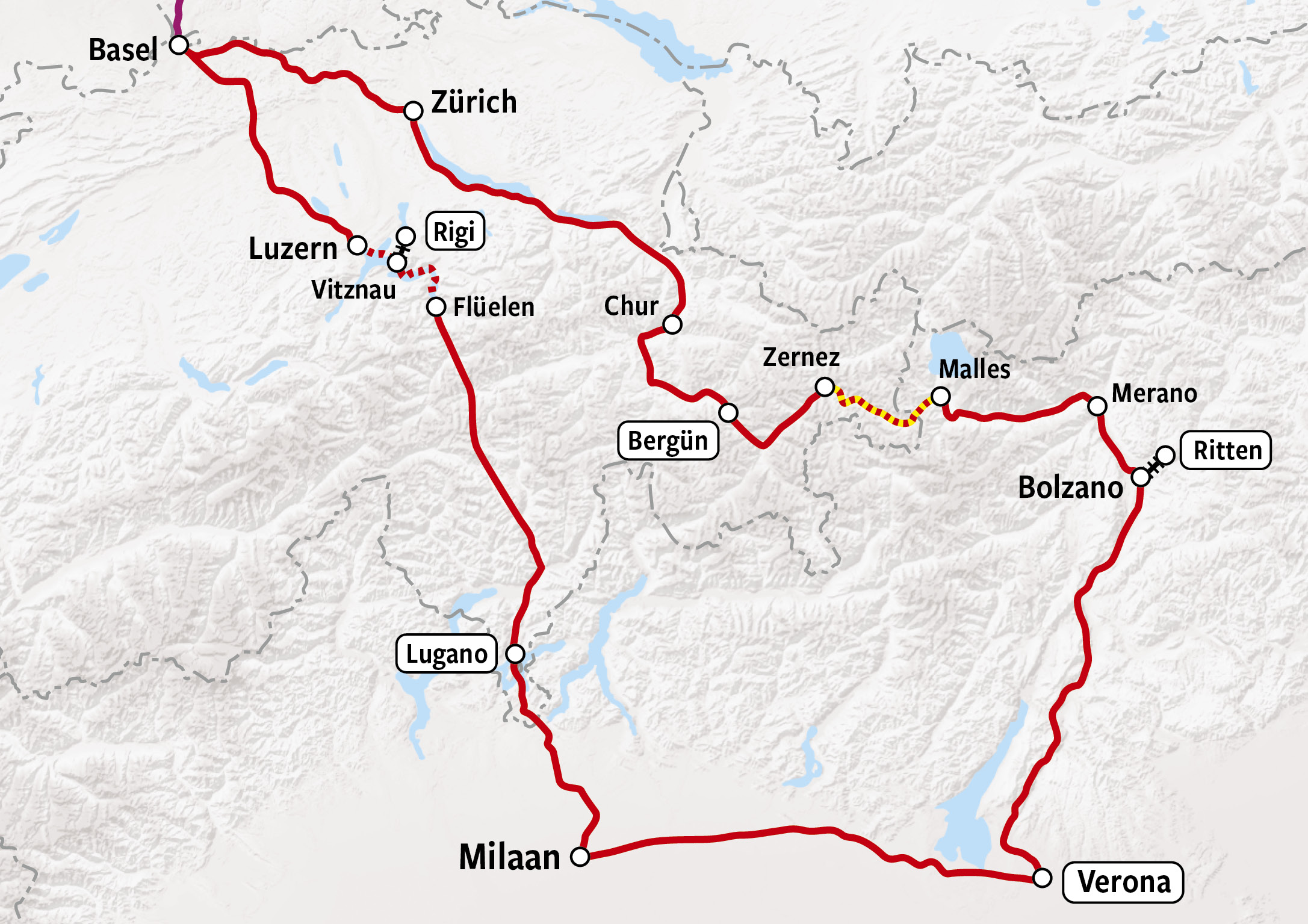 Kaartje Treinromantiek en Dolce Vita