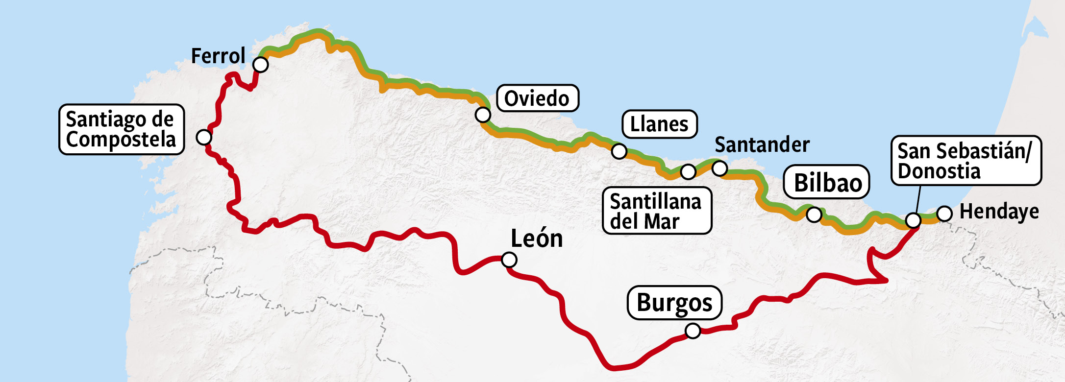 Noord Spanje kaartje dec 24