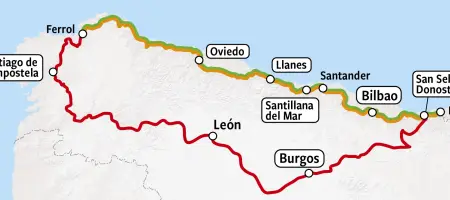 Noord Spanje kaartje dec 24