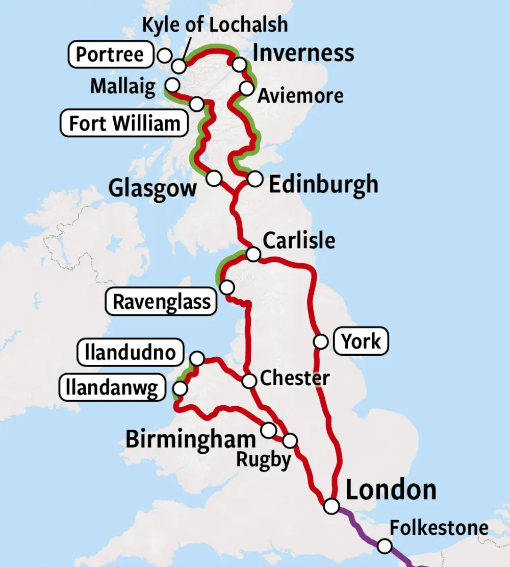 Grand Tour Groot-Britannië kaartje dec 24