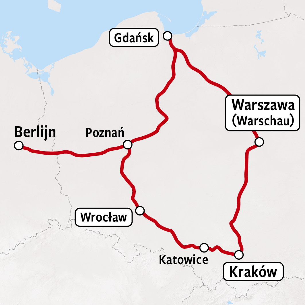 Polen Rondreis kaartje dec 24