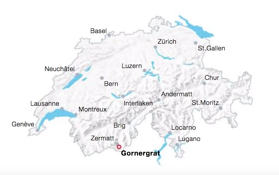 Map Gornergratbahn 