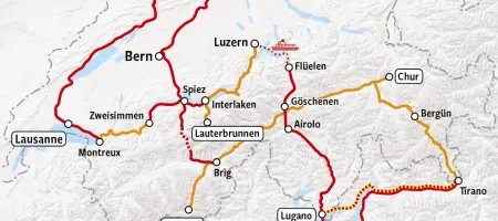 Zwitserse Winter Panorama's map v2026