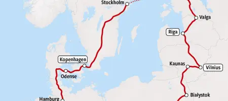 Groepsreis Rail Baltica map v2026