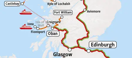 Schotland Buiten Hebriden map / kaart