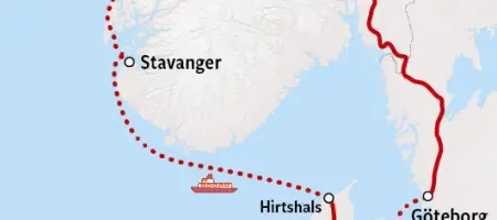 Kaart Zuid-Noorse Fjorden