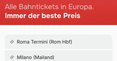Bahnreiseladen App FRONT