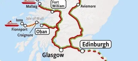 Rail Tour Scotland - Map