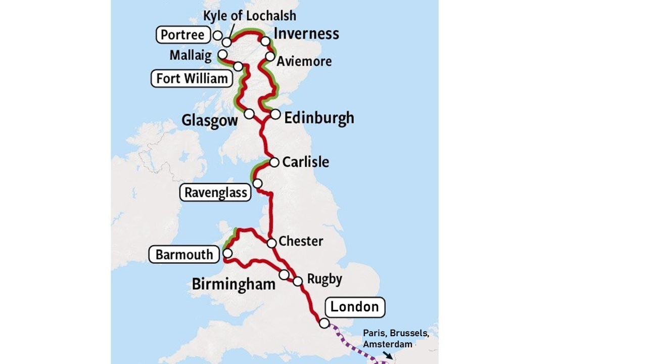 Grand Tour UK - Rail Map