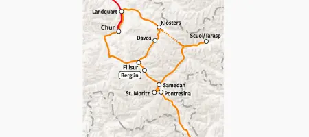 Grisons and Benrina Express - Rail Map