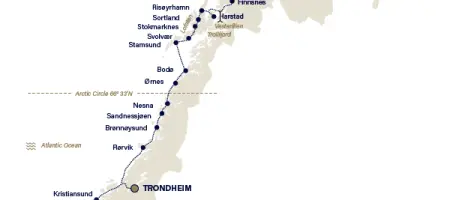 Groepsreis Postboot Noorwegen Havila route