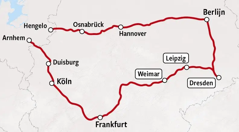 Kaartje Weimar Leipzig Dresden