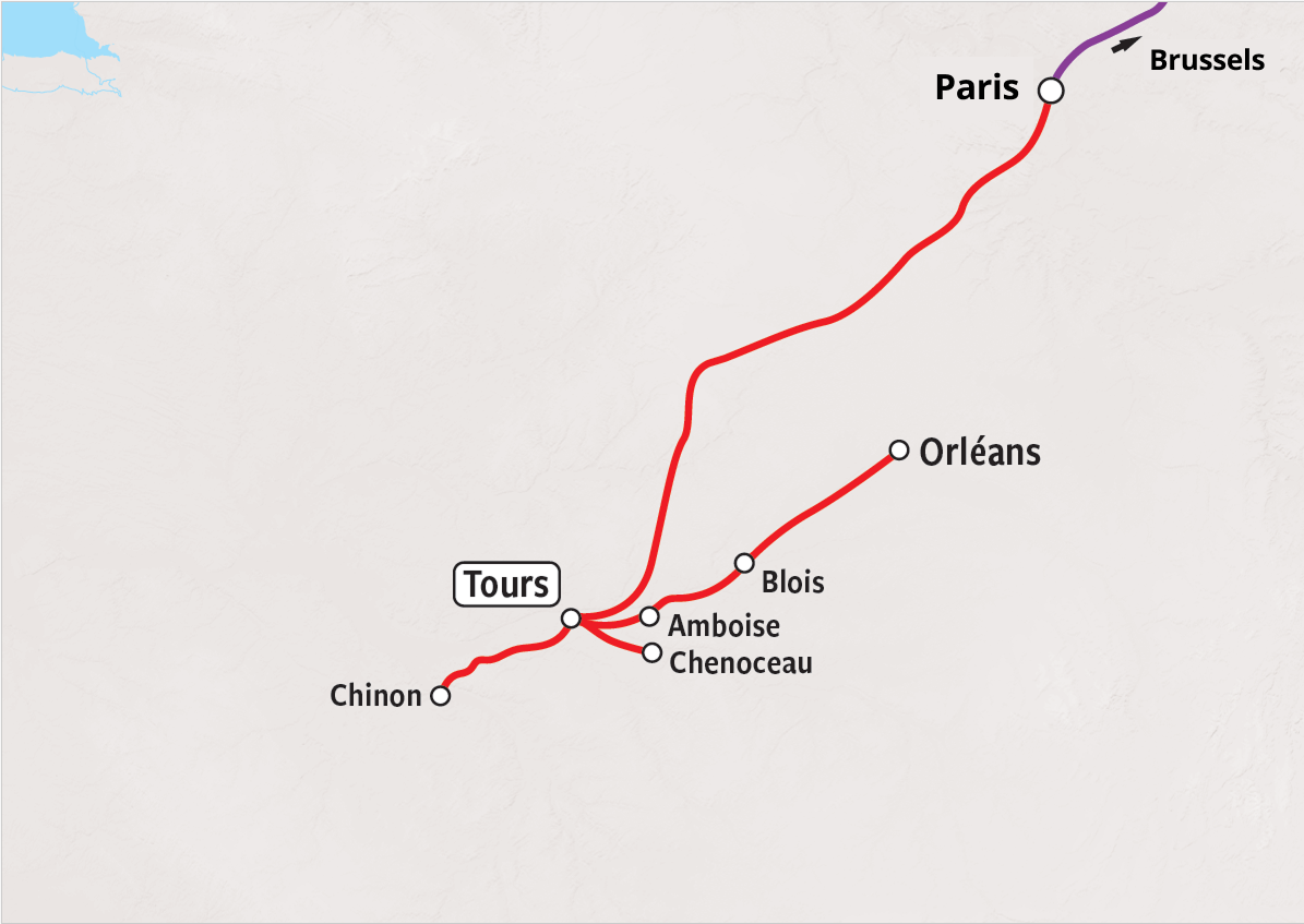 Loire Rail Tour - Map